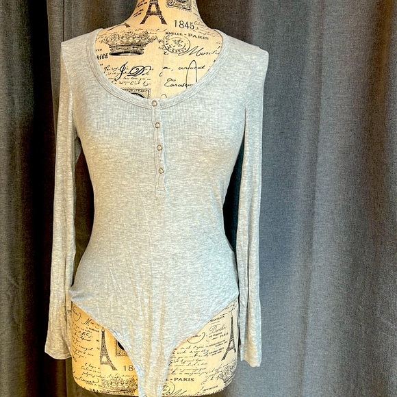New, Lt heather grey, bodysuit - Picture 1 of 6